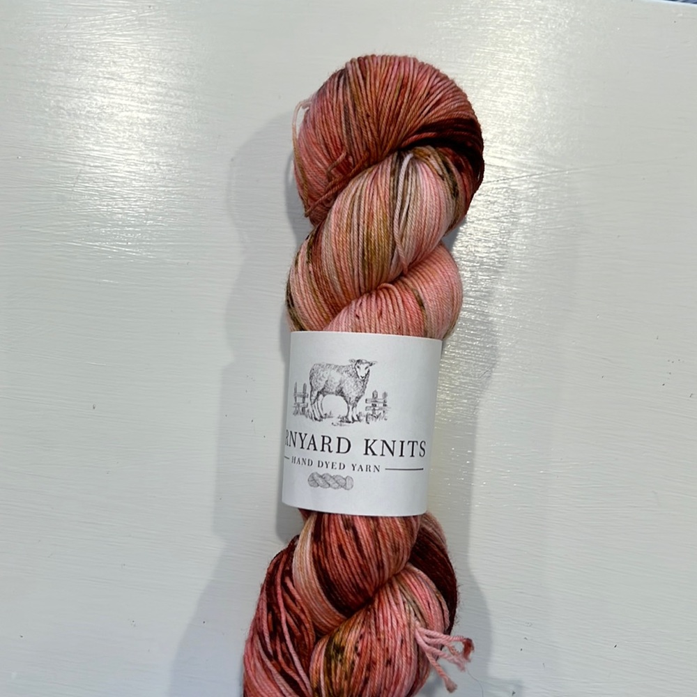 Barnyard knits merino nylon fingering rust gold peach colors beautiful!